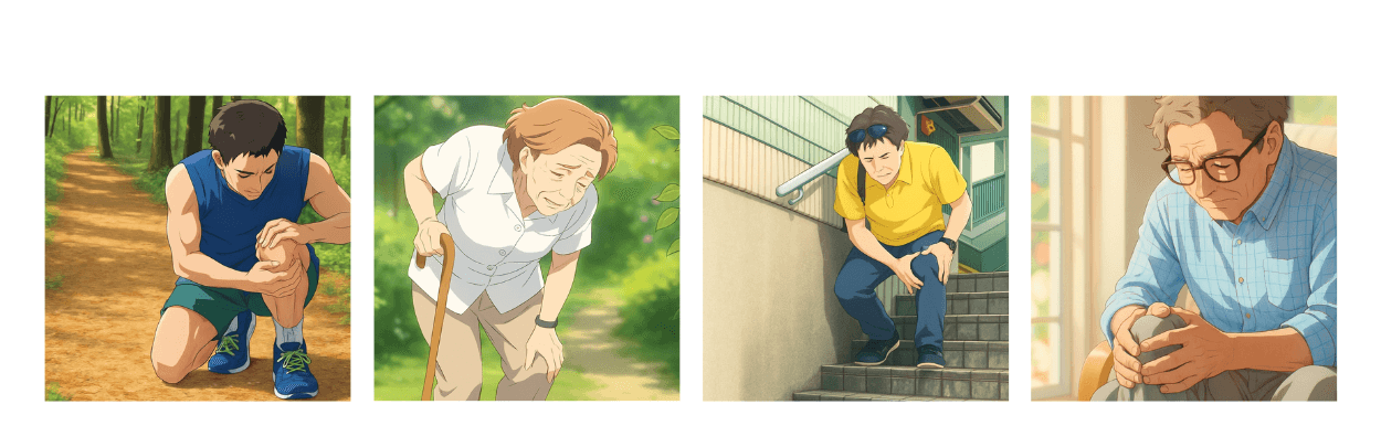 膝が痛くて悩んでいる人達